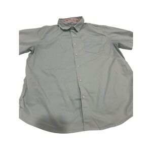 FREE PLANET Men's XL Short Sleeve Button Up Shirt Eco Friendly Spirit of Summer